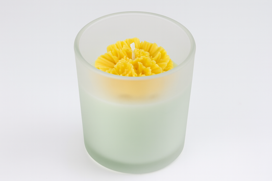 Handgemachte Sojawachs-Duftkerze „Orange-Lemongrass“ – 150g im Glas