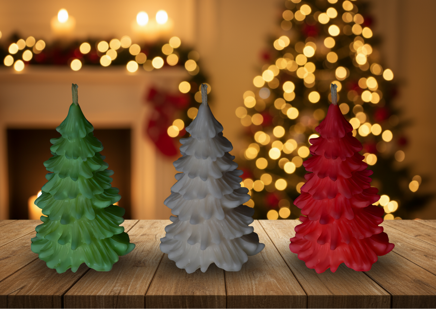 Handgemachte Sojawachs-Kerze „Tannenbaum classic" – 60 g