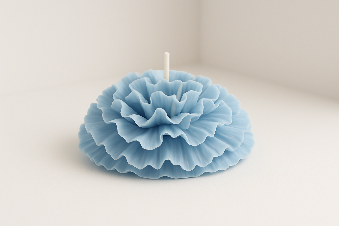 Blaue Nelken-Kerze