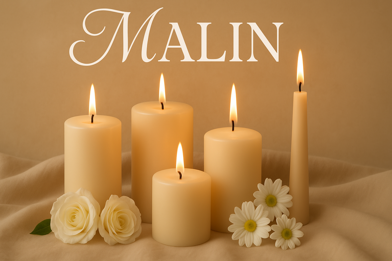MALIN Kerzen mit Flammen