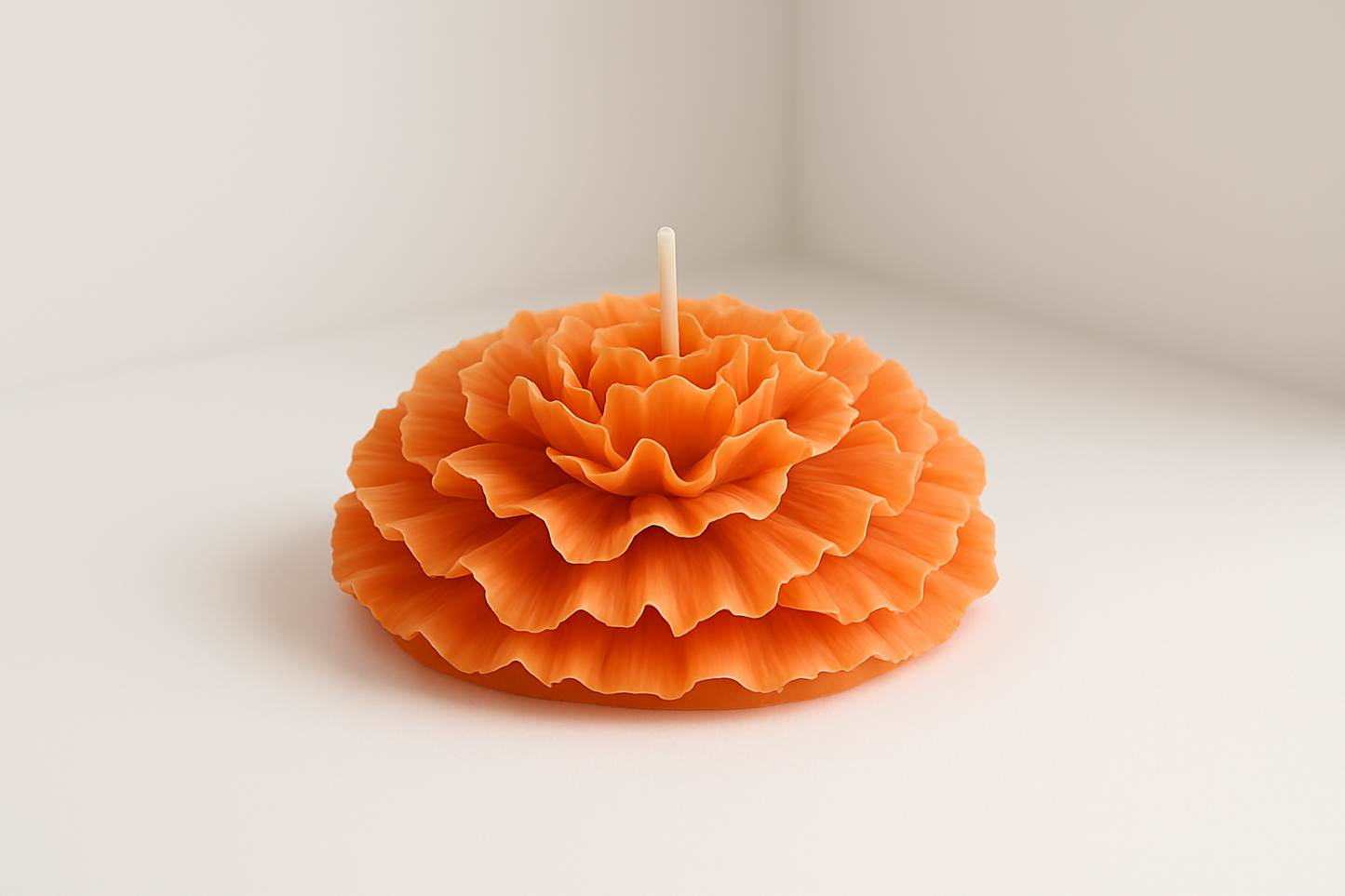 Orange Nelken-Kerze