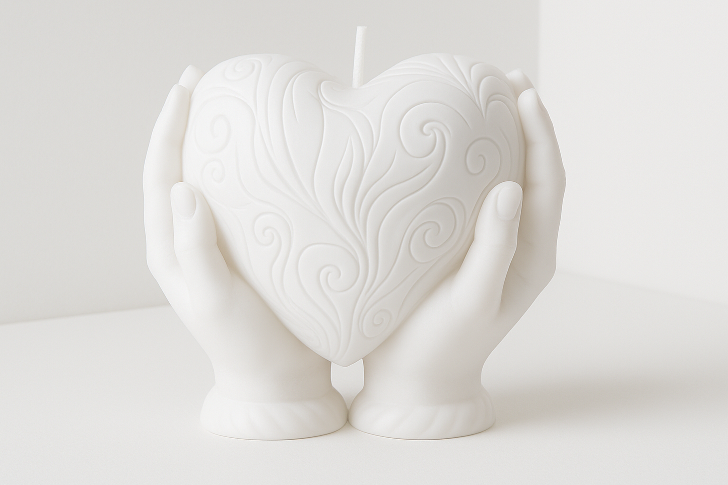 Handgemachte Kerzen „Protected Love Collection" – Symbolische Sojawachs-Kerzen mit schützenden Händen