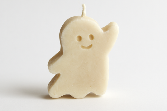 Handgemachte Geist-Kerzen „Friendly Boo Collection" – Süße Sojawachs-Kerzen mit fröhlichem Geist-Design