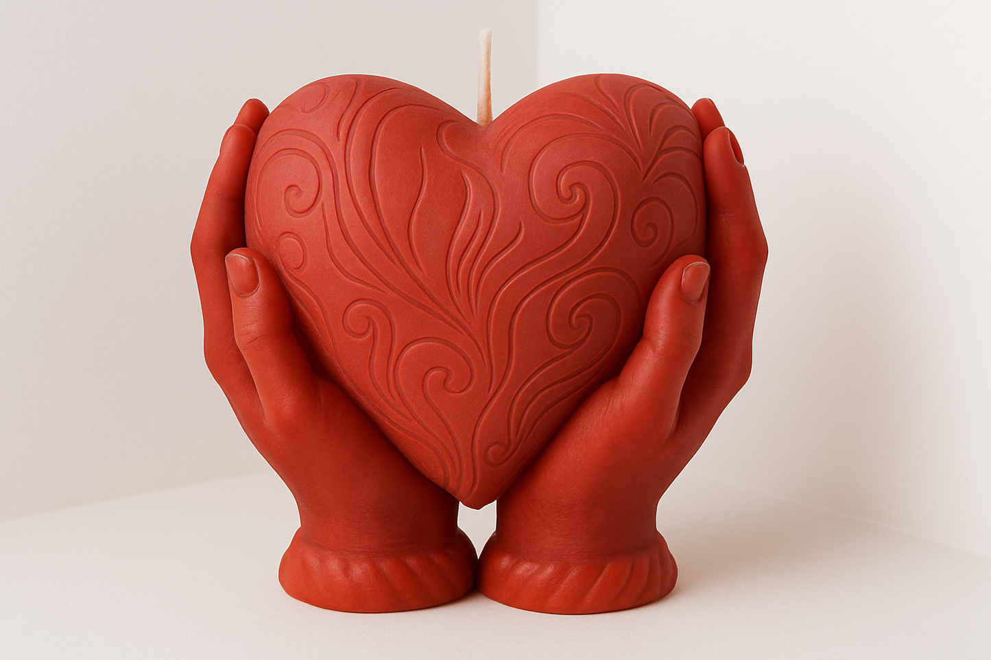 Handgemachte Kerzen „Protected Love Collection" – Symbolische Sojawachs-Kerzen mit schützenden Händen