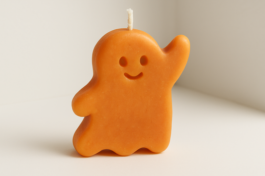 Handgemachte Geist-Kerzen „Friendly Boo Collection" – Süße Sojawachs-Kerzen mit fröhlichem Geist-Design