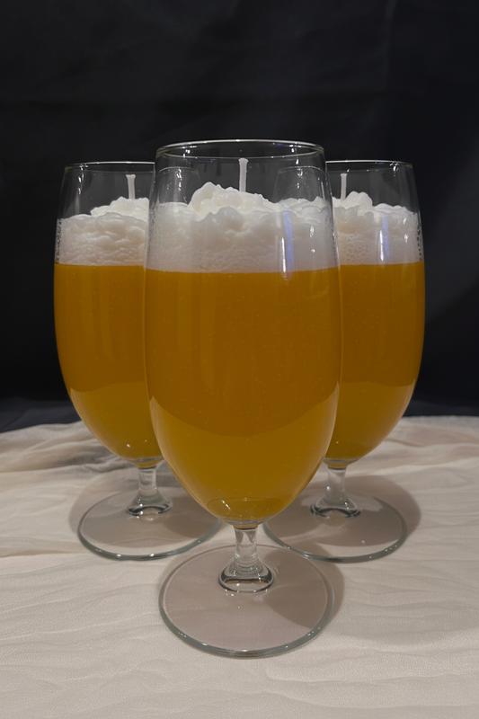Bierglaskerzen – gleichmäßiges Gelb (Variante 2)