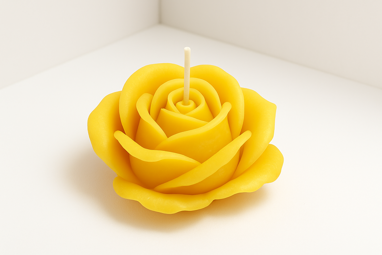 Gelbe Rosen-Kerze