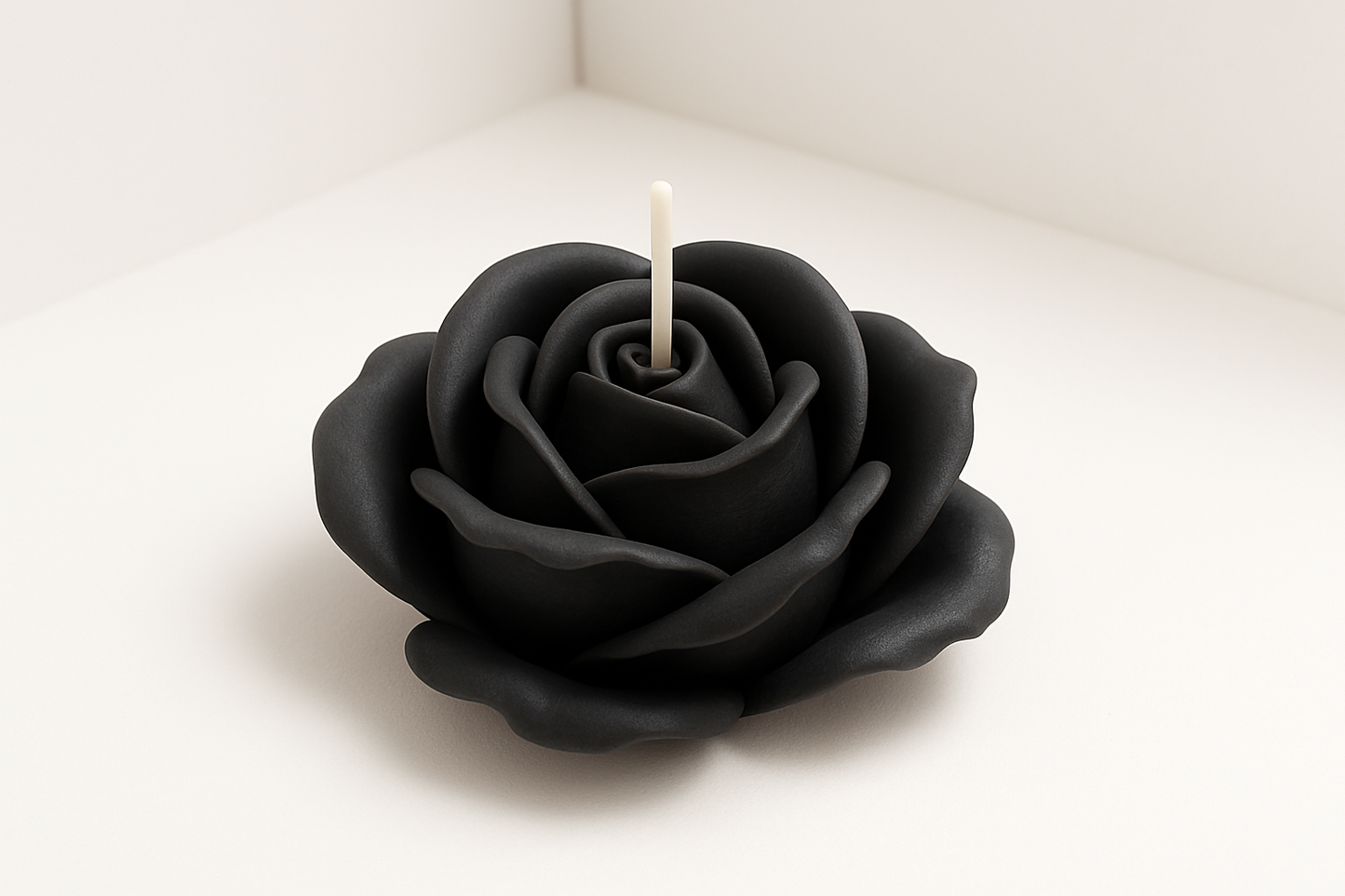 Schwarze Rosen-Kerze